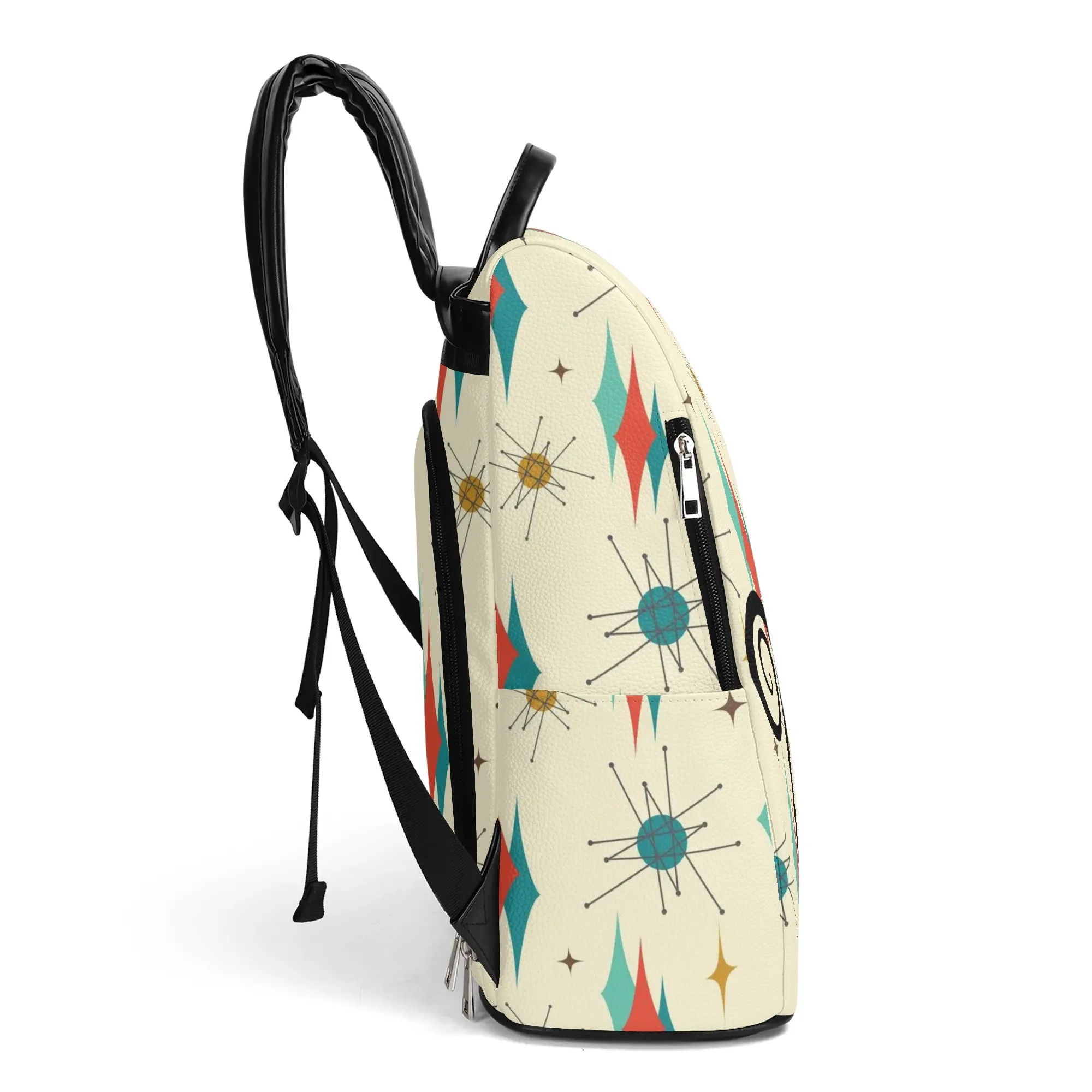 Mid Century Atomic Cat Franciscan Design,  Mid Mod  Travel Daypack Anti-theft Backpack