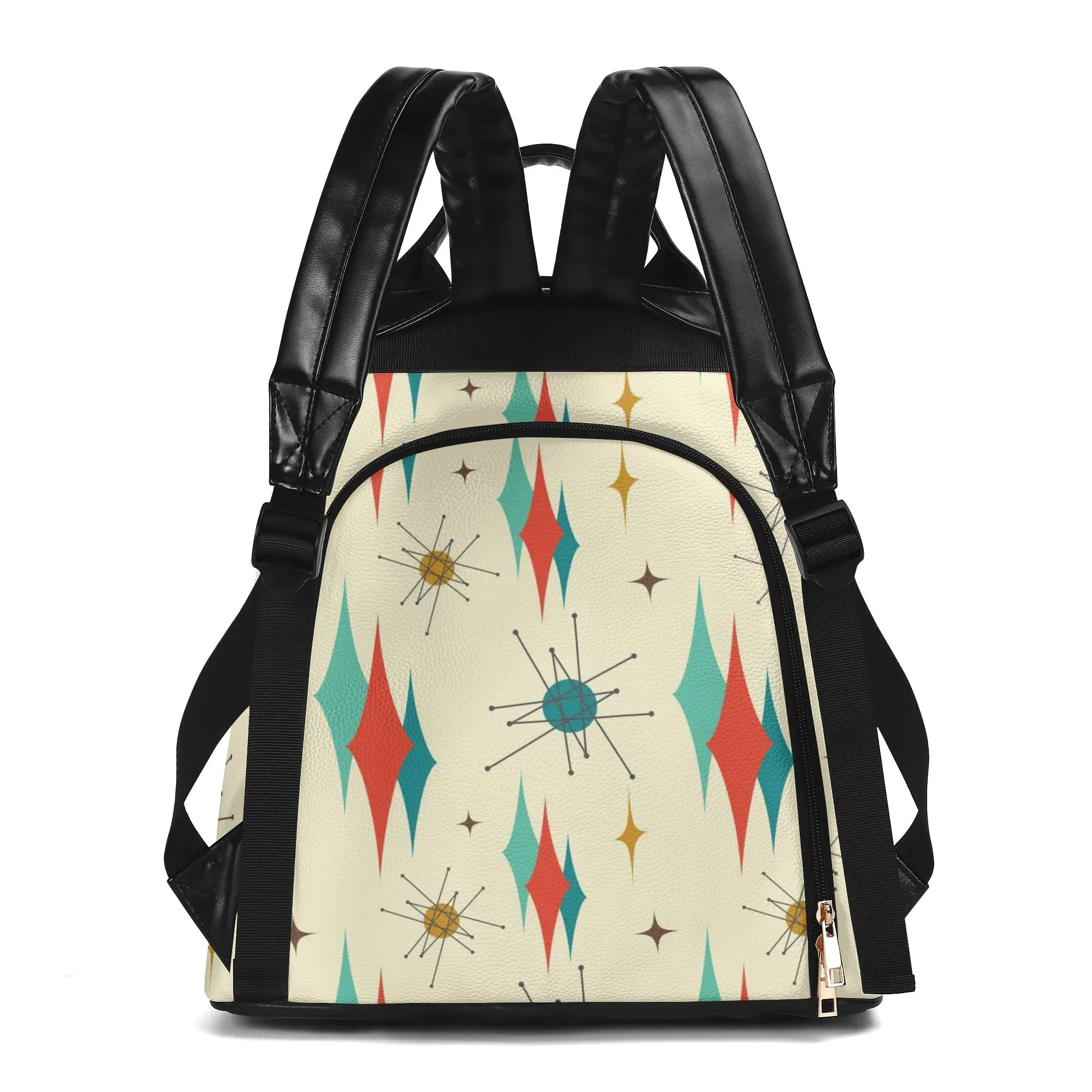 Mid Century Atomic Cat Franciscan Design,  Mid Mod  Travel Daypack Anti-theft Backpack