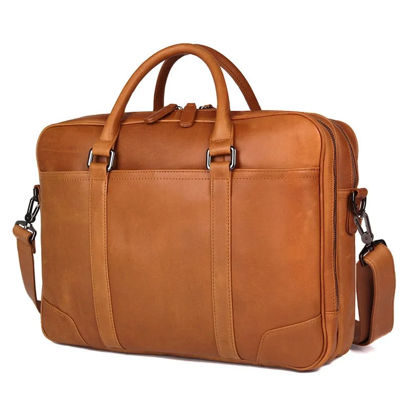 Nesitu High Quality Black Brown Genuine Leather Men Bags