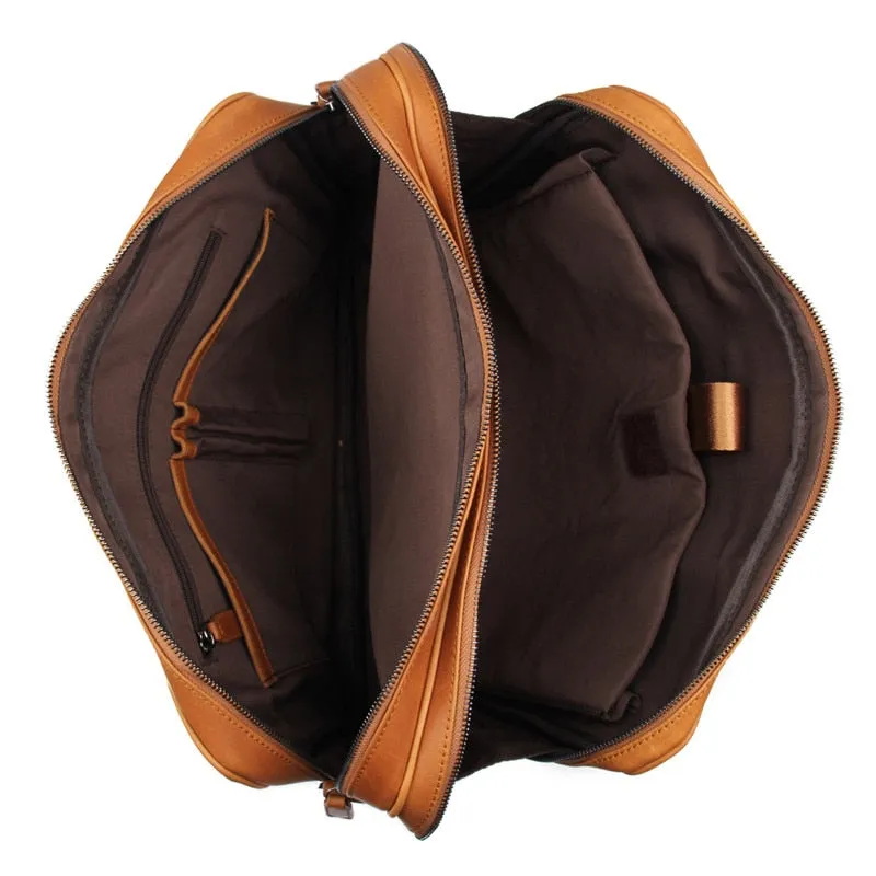 Nesitu High Quality Black Brown Genuine Leather Men Bags