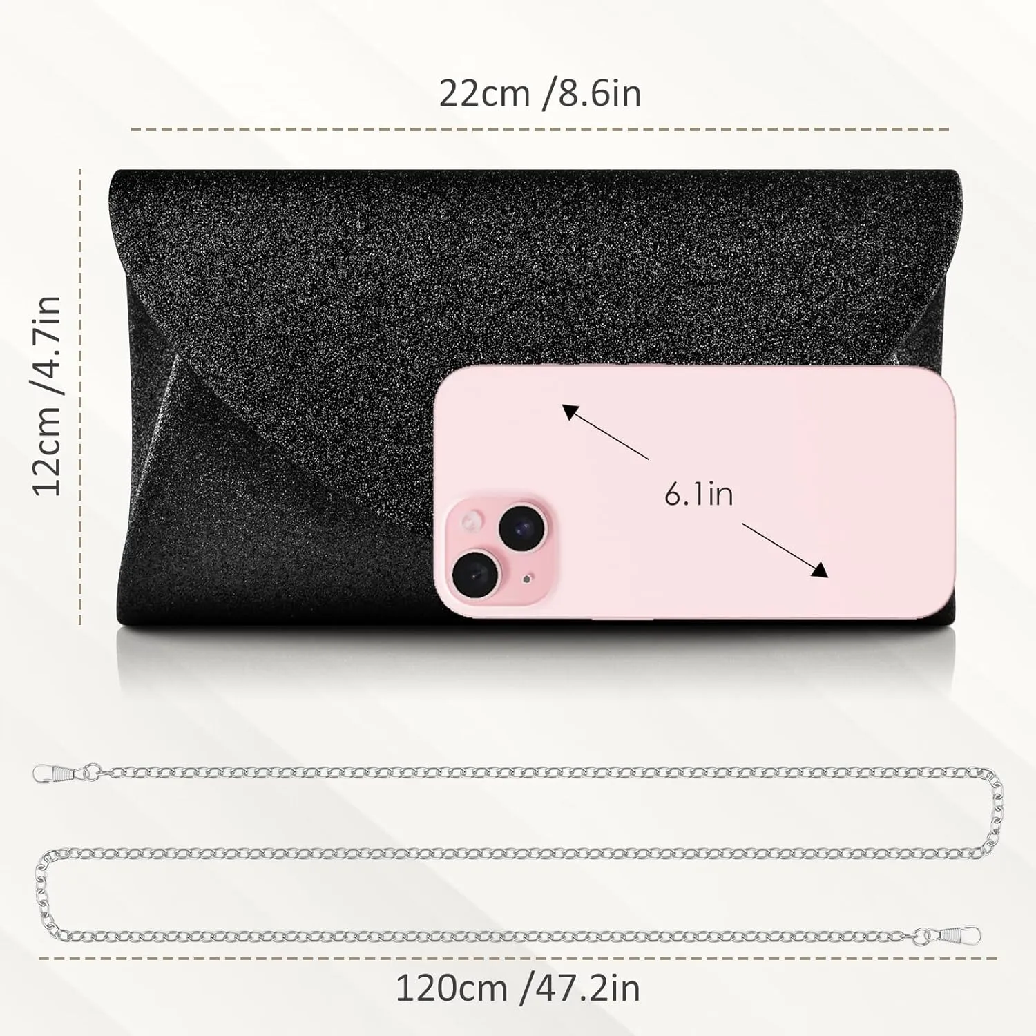 PACETAP Clutch Purses for Women, Handbags with Chain for Women Formal, Evening Bag for Wedding Party Cocktail Prom Dinner