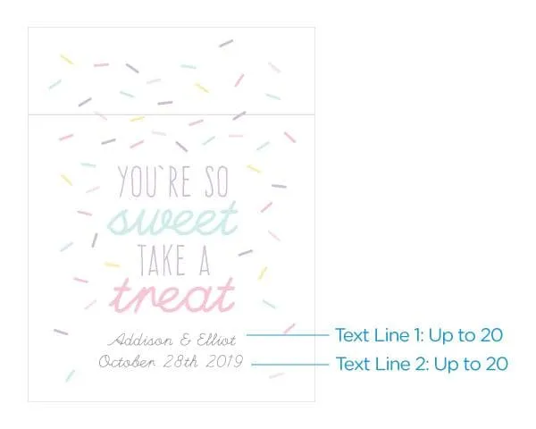 Personalized So Sweet White Goodie Bag (Set of 12)