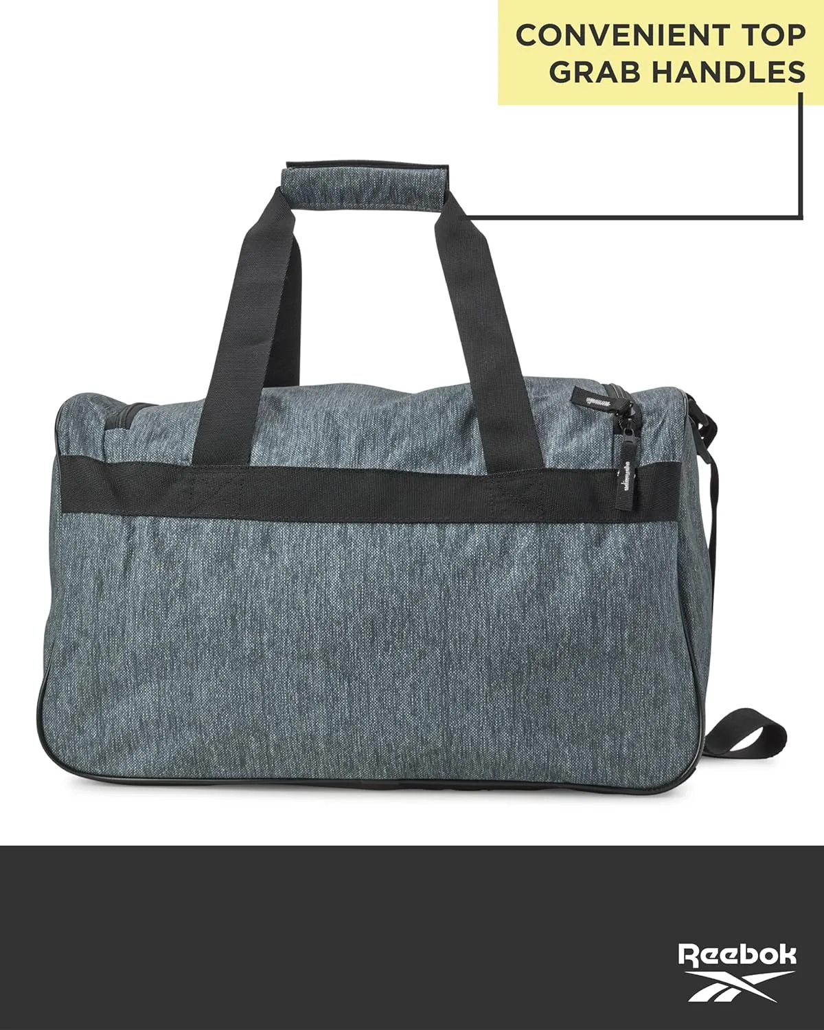 Reebok Duffle Bag - Carry On Gym Bag for Workout and Travel Duffel Bags - Small Size Overnight Bags for Women and Men, Size Small, Warrior II Light Grey