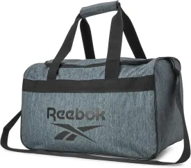 Reebok Duffle Bag - Carry On Gym Bag for Workout and Travel Duffel Bags - Small Size Overnight Bags for Women and Men, Size Small, Warrior II Light Grey