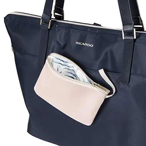 Ricardo Beverly Hills Indio Softside Convertible Tote, Lightweight and Durable Travel Tote, Includes Backpack Straps, Crossbody, and Trolly Sleeve, Dark Navy