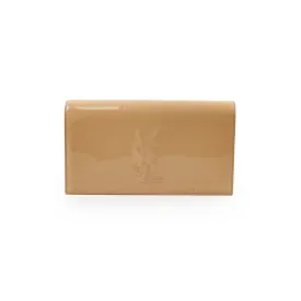 Saint Laurent Clutch Large Patent Clutch Beige
