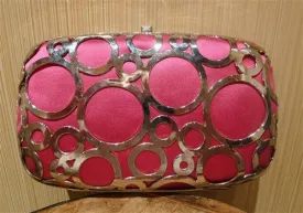 Shana of London Hot Pink "Bubble" Clutch Purse