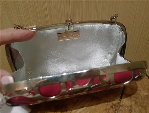 Shana of London Hot Pink "Bubble" Clutch Purse