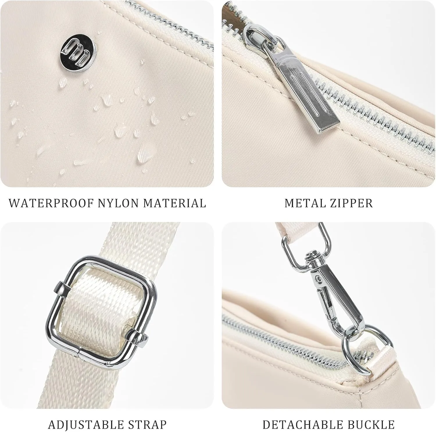 Shoulder Bag for Women Handbags with Adjustable Strap Underarm Purse Mini Clutch Purses Trendy Crescent Bags