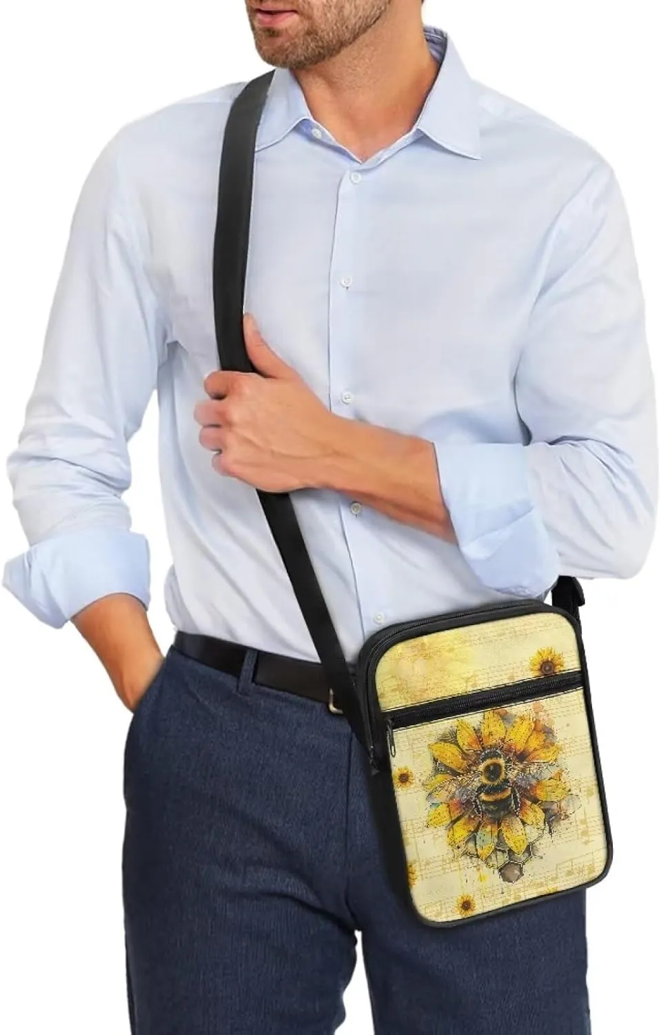 Suobstales Crossbody Bag Sling Purse for Women Men Mini Shoulder Bag Messenger Bag Fanny Back Pack Travel Passport Wallet Bag