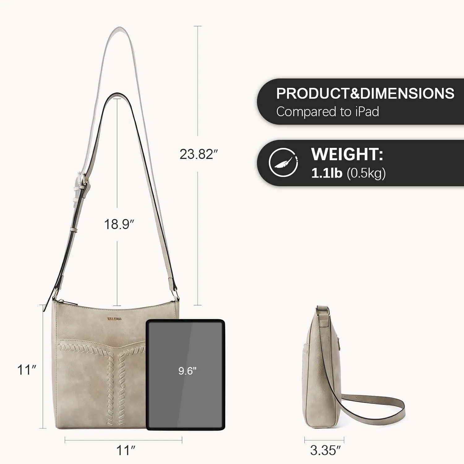 Telena Crossbody Purses for Women Trendy Vegan Leather Purses Bucket Hobo Bags Handbags with Adjustable Guitar Strap