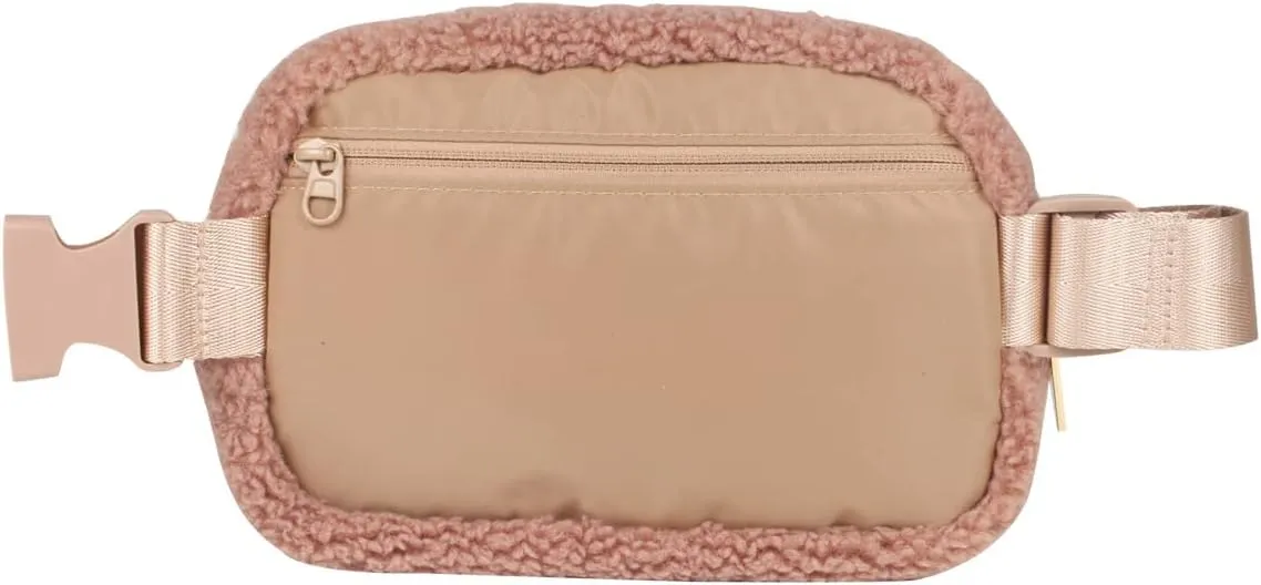 UOQAPRE Unisex Fanny Pack with Adjustable Strap Belt Bag for Women and Men, Fleece Mini Waist Pouch Travel Hiking Running