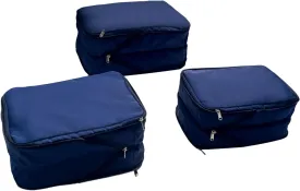 Waterproof Compression Packing Cubes 2/3/4 sets, Large Travel Packing organizers for Carry on Luggage, 2 Sides Expandable Storage Bags for Backpacking, Suitcases