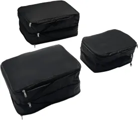 Waterproof Compression Packing Cubes 2/3/4 sets, Large Travel Packing organizers for Carry on Luggage, 2 Sides Expandable Storage Bags for Backpacking, Suitcases