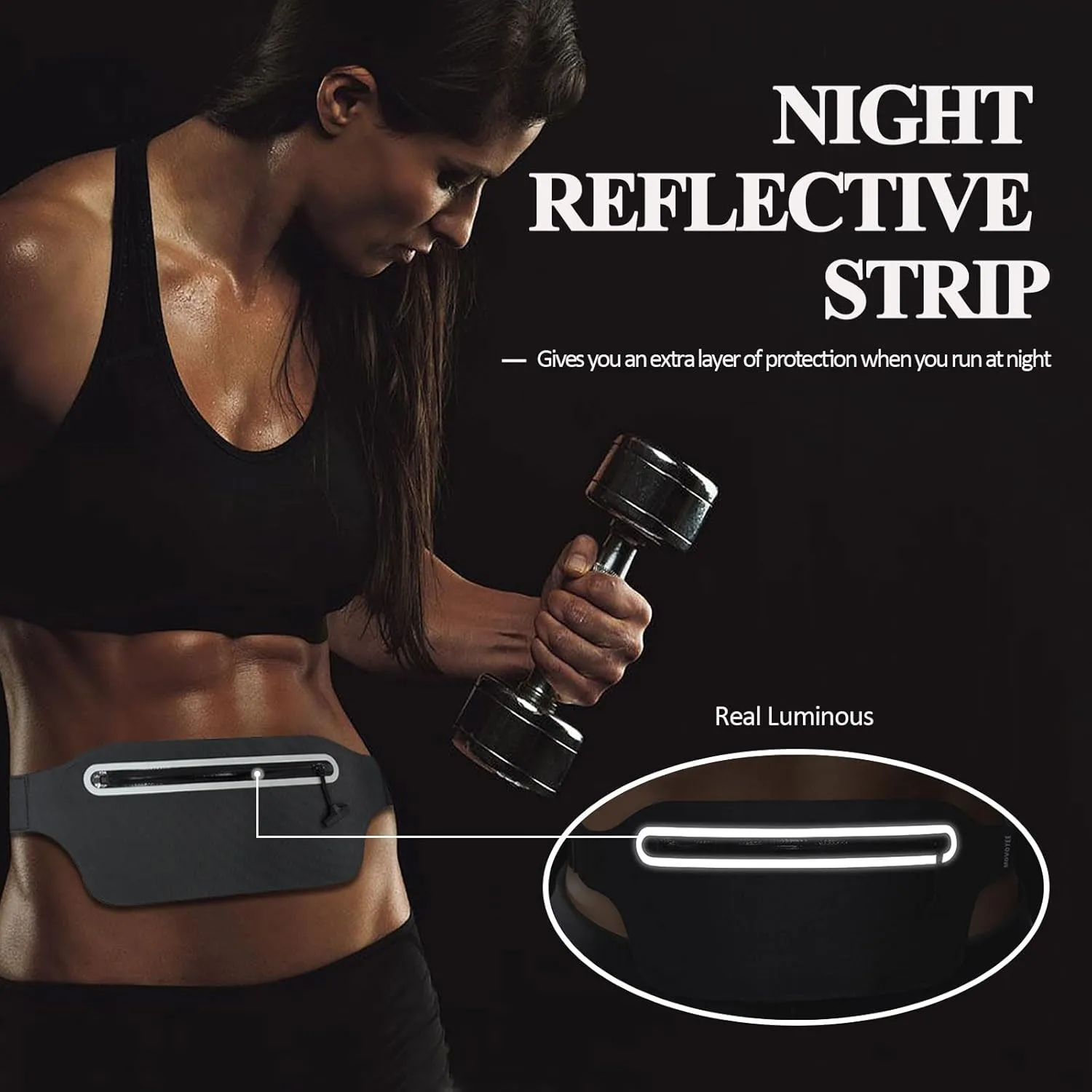 Waterproof Fanny Pack Women Kids,Slim Running Belt Bag for Men Waist Bag,Hiking Waist Pack for Swimming,Kayaking,Beach,Water Sports,GYM,Hydration,Walking,Jogging,Runner Cell Phone Pouch Black