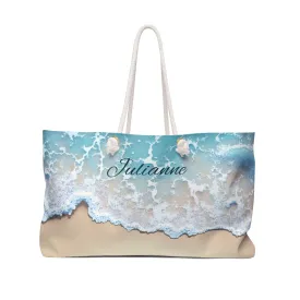 Weekender Bag Personalized Beach Bag Ocean Waves