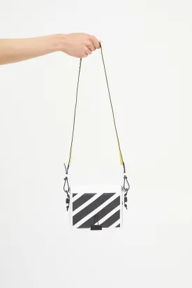 White Diagonal Binder Clip Bag
