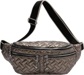 Winter Down Waist Bag Fashion Lady Fanny Pack and Phone Pack Female Belt Bags Crossbody Chest Bag (Color : Champagne Color, Size : 1)