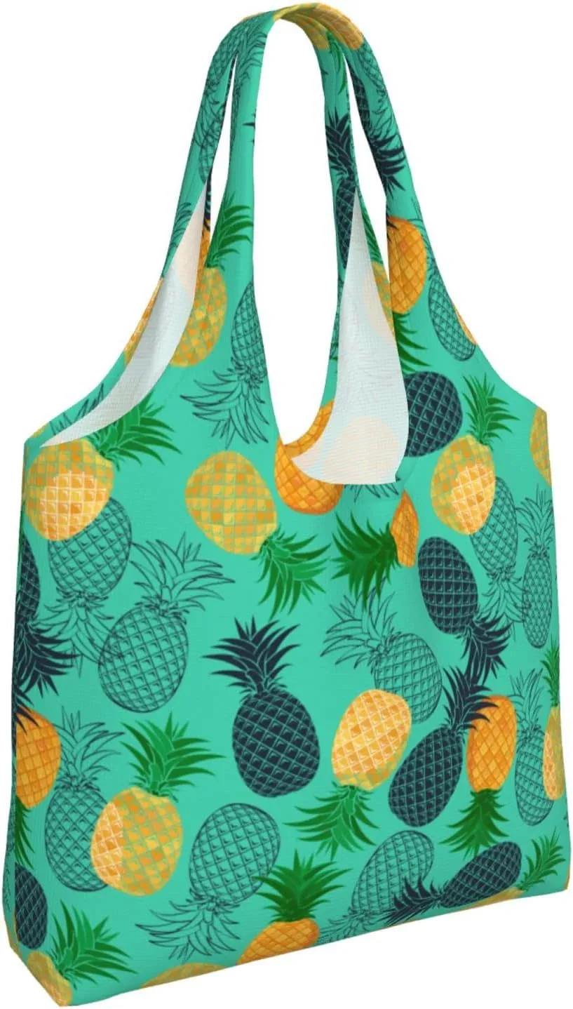 WOAIDY Reusable Grocery Bags for Kitchen, Foldable Durable Shopping Totes with 50lbs Capacity, Large Tote Bags with Handles