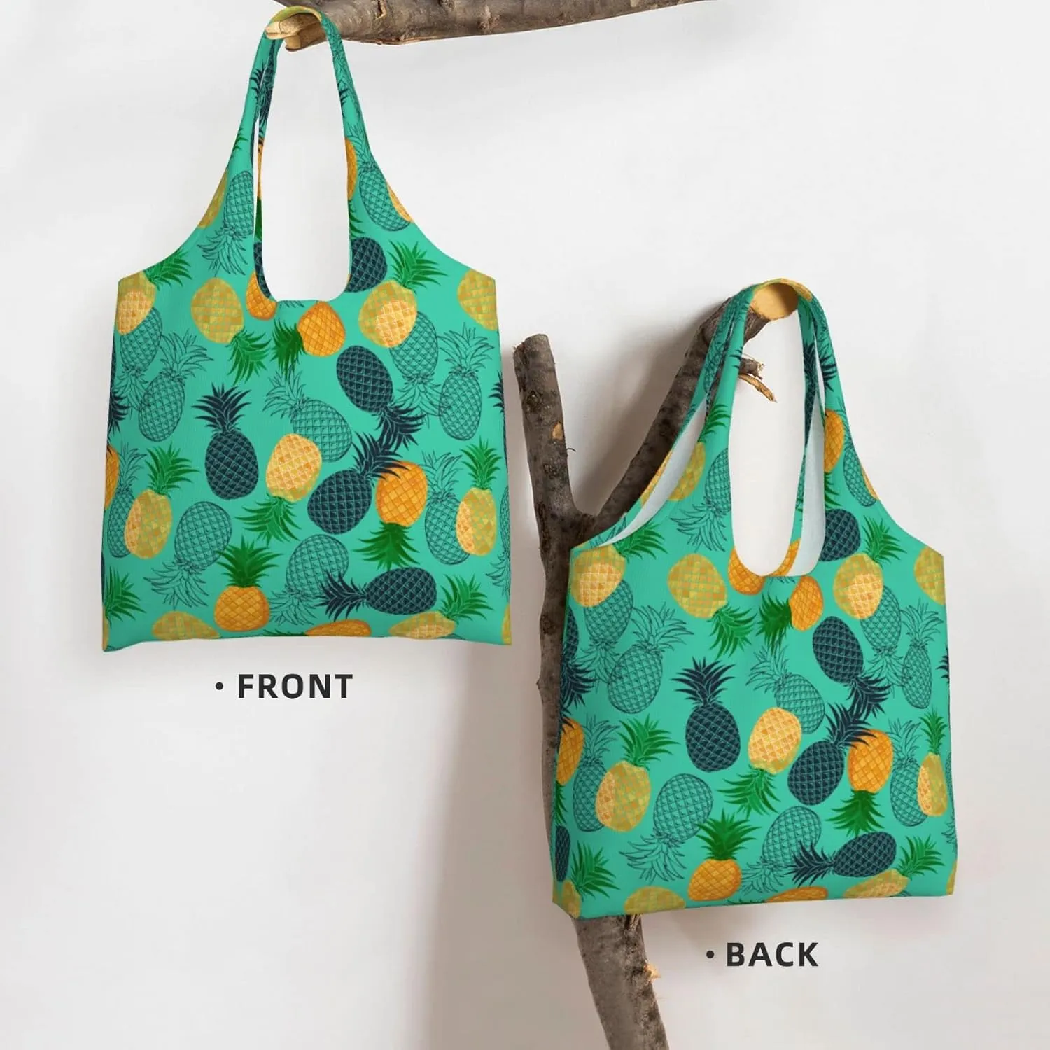 WOAIDY Reusable Grocery Bags for Kitchen, Foldable Durable Shopping Totes with 50lbs Capacity, Large Tote Bags with Handles